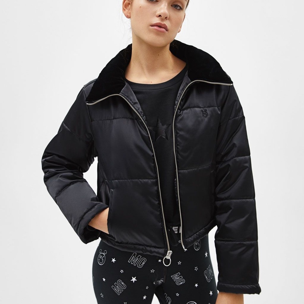 CONVERSE X MILEY CYRUS Cropped Satin Puffer Jacket